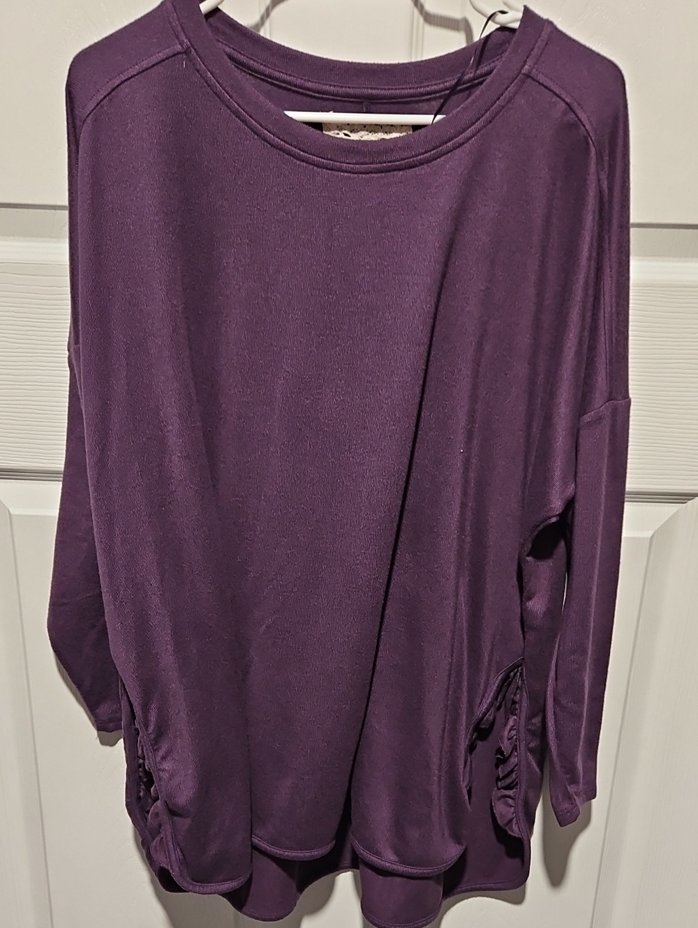 Cupio Purple Long-Sleeve Relaxed Pullover